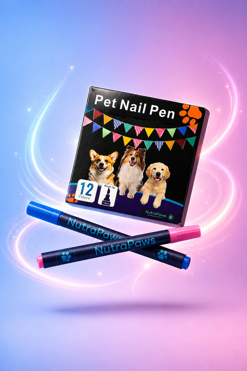 NutraPaws Pet Nail Pen Set (12-Color Pack)