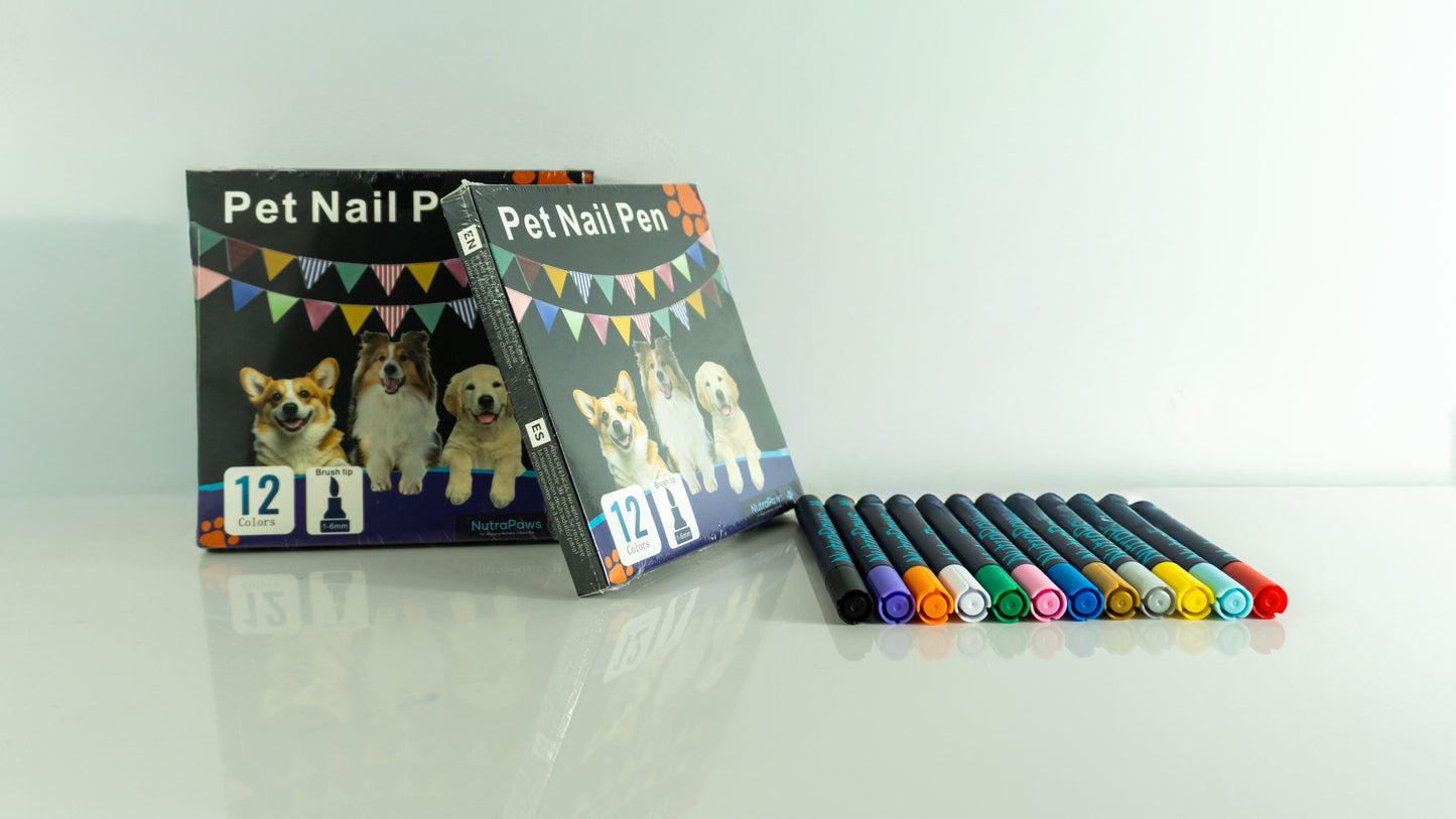 NutraPaws Pet Nail Pen Set (12-Color Pack)